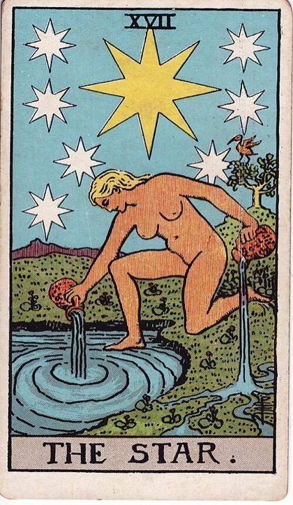 La Estrella, Tarot Rider-Waite-Smith de 1909